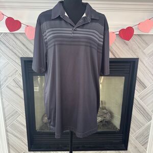 Ben Hogan Performance Golf Polo Shirt Striped Athletic Moisture Wicking Large‎